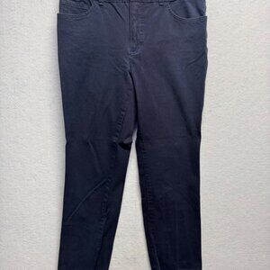 Chaps Womens Navy Stretch Slim Fit Pants Size 8